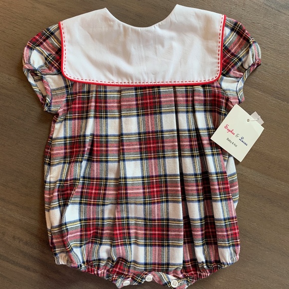 New Sophie and Lucas Baby Girls Plaid Bubble